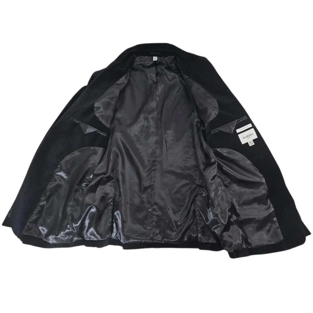 Goodfellow Kenwood Blazer Mens Medium Black Velvet Cotton Sport Coat Jacket M